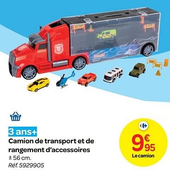Promotions Camion de transport et de rangement d`accessoires - Produit maison - Carrefour  - Valide de 24/10/2018 à 06/12/2018 chez Carrefour