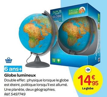 Promotions Globe lumineux - Produit maison - Carrefour  - Valide de 24/10/2018 à 06/12/2018 chez Carrefour