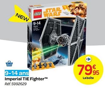 Promotions Imperial tie fighter - Lego - Valide de 24/10/2018 à 06/12/2018 chez Carrefour