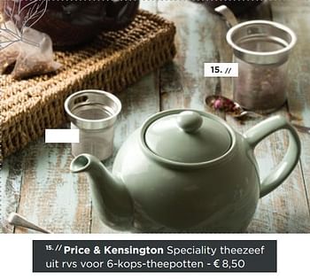 Promoties Price + kensington speciality theezeef uit rvs voor 6-kops-theepotten - Price & Kensington - Geldig van 27/10/2018 tot 30/11/2018 bij ShopWillems