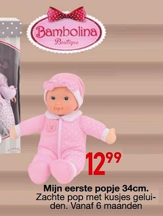 Promoties Mijn eerste popje - Bambolina - Geldig van 25/10/2018 tot 06/12/2018 bij Eurosport Belgium