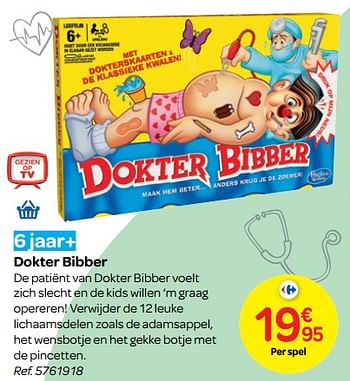 Promotions Dokter bibber - Hasbro - Valide de 24/10/2018 à 06/12/2018 chez Carrefour