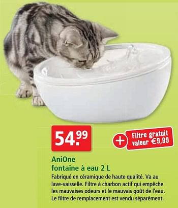 Promotion Maxi Zoo Anione Fontaine A Eau Anione Animaux Et Accessoires Valide Jusqua 4 Promobutler