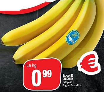 Promoties Bananes chiquita - Chiquita - Geldig van 31/10/2018 tot 12/11/2018 bij Smatch