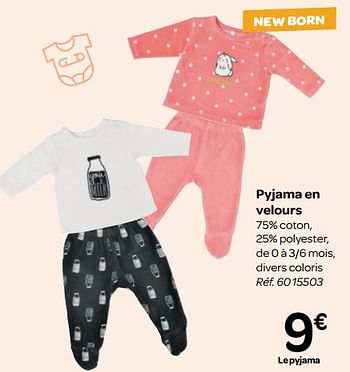 Promotion Carrefour Pyjama En Velours Tex Baby Bebe Grossesse Valide Jusqua 4 Promobutler