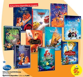 Promotions Sélection de dvd disney - Disney - Valide de 24/10/2018 à 06/12/2018 chez Carrefour