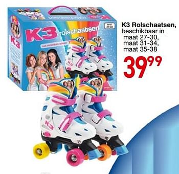 Promoties K3 rolschaatsen - Studio 100 - Geldig van 25/10/2018 tot 06/12/2018 bij Delva Shopping