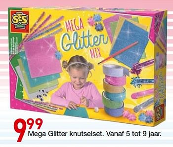 Promoties Mega glitter knutselset - SES - Geldig van 25/10/2018 tot 06/12/2018 bij Multi-Land