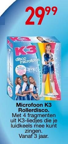 Promoties Microfoon k3 rollerdisco - Studio 100 - Geldig van 25/10/2018 tot 06/12/2018 bij Multi-Land