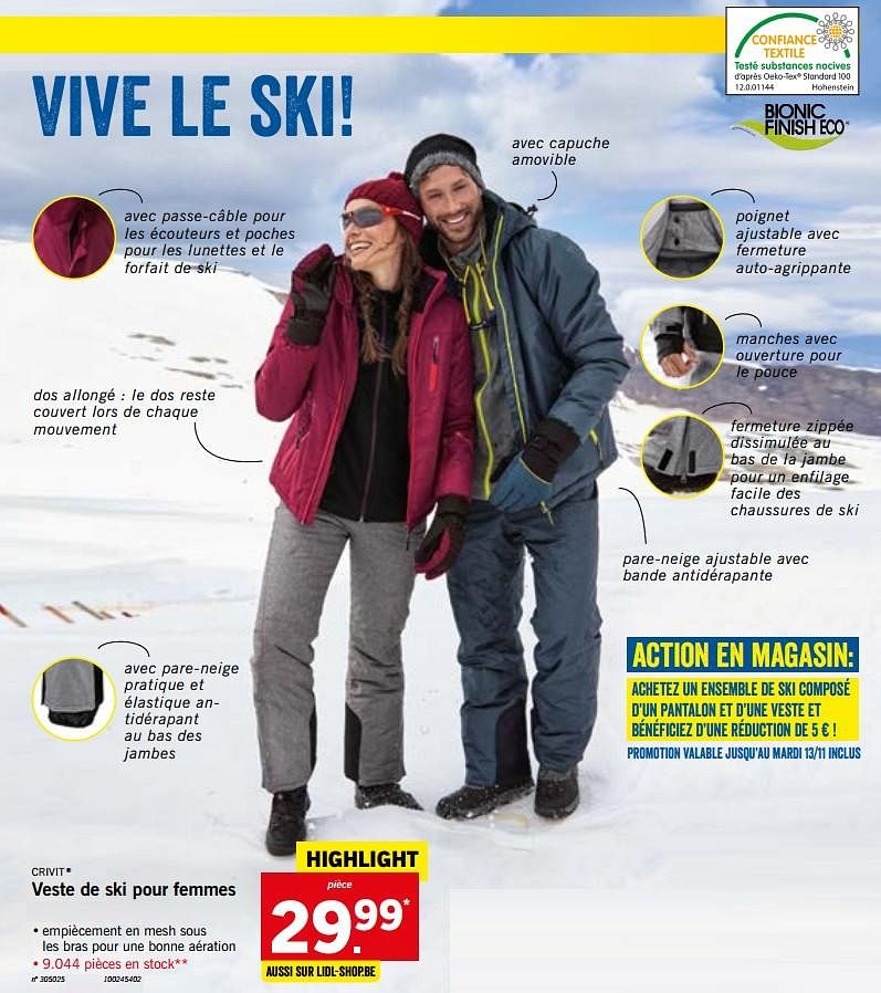 Veste ski outlet crivit