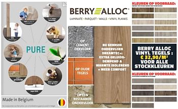 Promoties Berry alloc vinyl tegels - Berry Alloc - Geldig van 01/11/2018 tot 30/11/2018 bij Bouwcenter Frans Vlaeminck