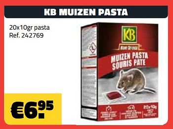 Promoties Kb muizen pasta - KB - Geldig van 01/11/2018 tot 30/11/2018 bij Bouwcenter Frans Vlaeminck