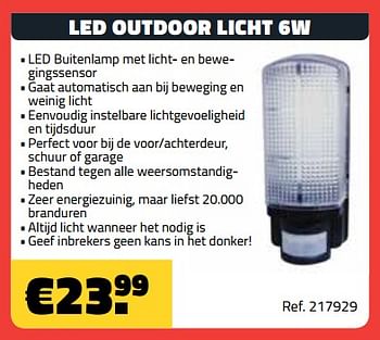 Promotions Led outdoor licht - Produit maison - Bouwcenter Frans Vlaeminck - Valide de 01/11/2018 à 30/11/2018 chez Bouwcenter Frans Vlaeminck
