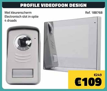 Promoties Profile videofoon design - Profile - Geldig van 01/11/2018 tot 30/11/2018 bij Bouwcenter Frans Vlaeminck
