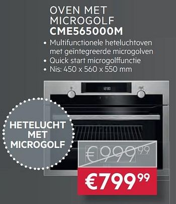 Promotions Aeg oven met microgolf cme565000m - AEG - Valide de 05/11/2018 à 18/11/2018 chez Selexion