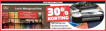 Promoties Levis mengmachine 30% korting - Levis - Geldig van 01/11/2018 tot 30/11/2018 bij Bouwcenter Frans Vlaeminck