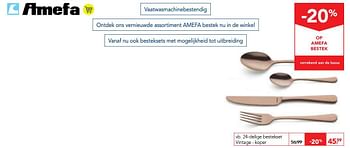 Promoties 24-delige bestekset vintage - koper - Amefa - Geldig van 07/11/2018 tot 20/11/2018 bij Makro