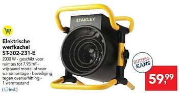 Promoties Stanley elektrische werfkachel st-302-231-e - Stanley - Geldig van 07/11/2018 tot 20/11/2018 bij Makro