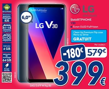 Promotions Lg smartphone v30 - LG - Valide de 05/11/2018 à 11/11/2018 chez Krefel