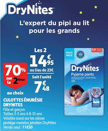 Promotion Auchan Ronq Culottes Enuresie Drynites Dry Nites Bebe Et Grossesse Valide Jusqua 4 Promobutler