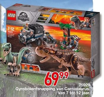 Promoties 75929 gyrobolontsnapping van carnotaurus - Lego - Geldig van 25/10/2018 tot 06/12/2018 bij Multi-Land