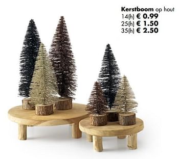 Promoties Kerstboom op hout - Huismerk - Multi Bazar - Geldig van 05/11/2018 tot 25/12/2018 bij Multi Bazar