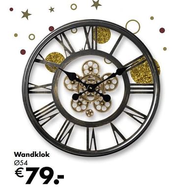 Promoties Wandklok - Huismerk - Multi Bazar - Geldig van 05/11/2018 tot 25/12/2018 bij Multi Bazar