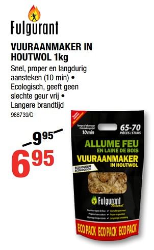 Promoties Vuuraanmaker in houtwol - Fulgurant - Geldig van 31/10/2018 tot 02/12/2018 bij HandyHome
