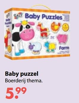 Promoties Baby puzzel boerderij thema - Galt - Geldig van 01/11/2018 tot 30/11/2018 bij De Kinderplaneet