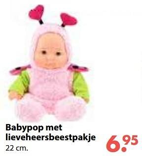 Promoties Babypop met lieveheersbeestpakje - Huismerk - De Kinderplaneet - Geldig van 01/11/2018 tot 30/11/2018 bij De Kinderplaneet