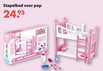 Promoties Stapelbed voor pop - Huismerk - De Kinderplaneet - Geldig van 01/11/2018 tot 30/11/2018 bij De Kinderplaneet