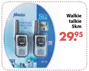 Promoties Walkie talkie 5km - Alecto - Geldig van 01/11/2018 tot 30/11/2018 bij De Kinderplaneet