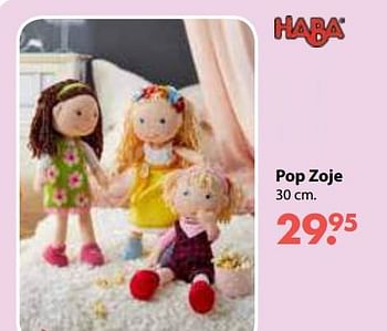Promoties Pop zoje - Haba - Geldig van 01/11/2018 tot 30/11/2018 bij De Kinderplaneet