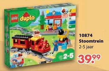 Promoties 10874 stoomtrein - Lego - Geldig van 01/11/2018 tot 30/11/2018 bij Desomer-Plancke