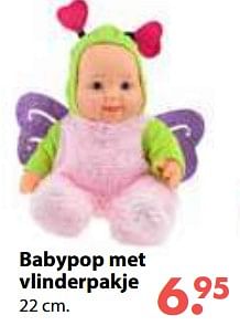 Promoties Babypop met vlinderpakje - Huismerk - Desomer-Plancke - Geldig van 01/11/2018 tot 30/11/2018 bij Desomer-Plancke