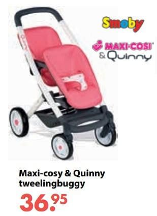 Promoties Maxi-cosy + quinny tweelingbuggy - Smoby - Geldig van 01/11/2018 tot 30/11/2018 bij Desomer-Plancke