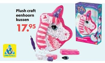 Promoties Plush craft eenhoorn kussen - The Orb Factory - Geldig van 01/11/2018 tot 30/11/2018 bij Desomer-Plancke