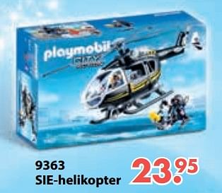 Promoties 9363 sie-helikopter - Playmobil - Geldig van 01/11/2018 tot 30/11/2018 bij Desomer-Plancke