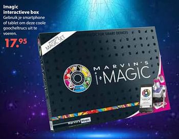 Promotions Imagic interactieve box - Marvin's Magic - Valide de 01/11/2018 à 30/11/2018 chez Desomer-Plancke