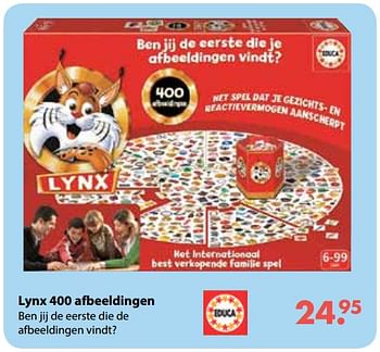 Promoties Lynx 400 afbeeldingen - Educa - Geldig van 01/11/2018 tot 30/11/2018 bij Desomer-Plancke