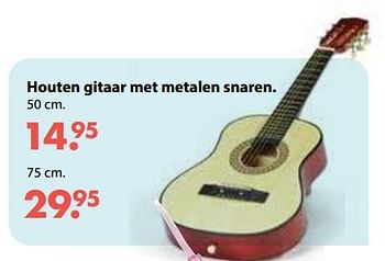 Promoties Houten gitaar met metalen snaren. - Huismerk - Desomer-Plancke - Geldig van 01/11/2018 tot 30/11/2018 bij Desomer-Plancke