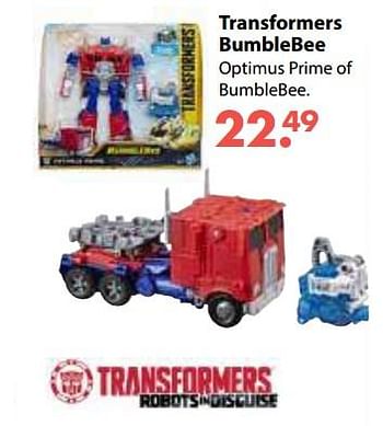 Promoties Transformers bumblebee - Hasbro - Geldig van 01/11/2018 tot 30/11/2018 bij Desomer-Plancke