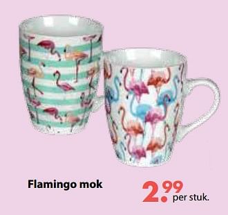 Promoties Flamingo mok - Huismerk - Desomer-Plancke - Geldig van 01/11/2018 tot 30/11/2018 bij Desomer-Plancke