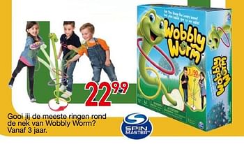 Promoties Gooi jij de meeste ringen rond de nek van wobbly worm? - Spin Master - Geldig van 25/10/2018 tot 06/12/2018 bij Tuf Tuf