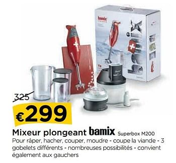 Promoties Mixeur plongeant bamix superbox m200 - Bamix - Geldig van 29/10/2018 tot 28/11/2018 bij Molecule