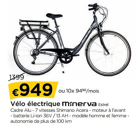 Velo electrique minerva discount estrel