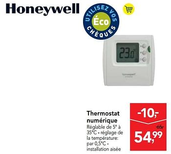 Promotions Honeywell thermostat numérique - Honeywell - Valide de 07/11/2018 à 20/11/2018 chez Makro