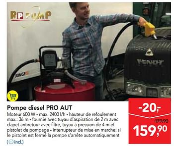 Promotions Rp-pump pompe diesel pro aut - RP-PUMP - Valide de 07/11/2018 à 20/11/2018 chez Makro