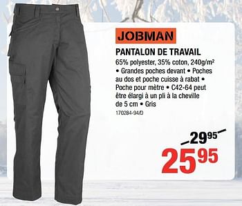 Promoties Pantalon de travail - JOBMAN - Geldig van 31/10/2018 tot 02/12/2018 bij HandyHome