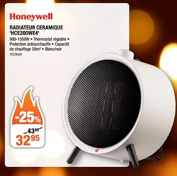 Promoties Radiateur ceramique hce200we4 - Honeywell - Geldig van 31/10/2018 tot 02/12/2018 bij HandyHome
